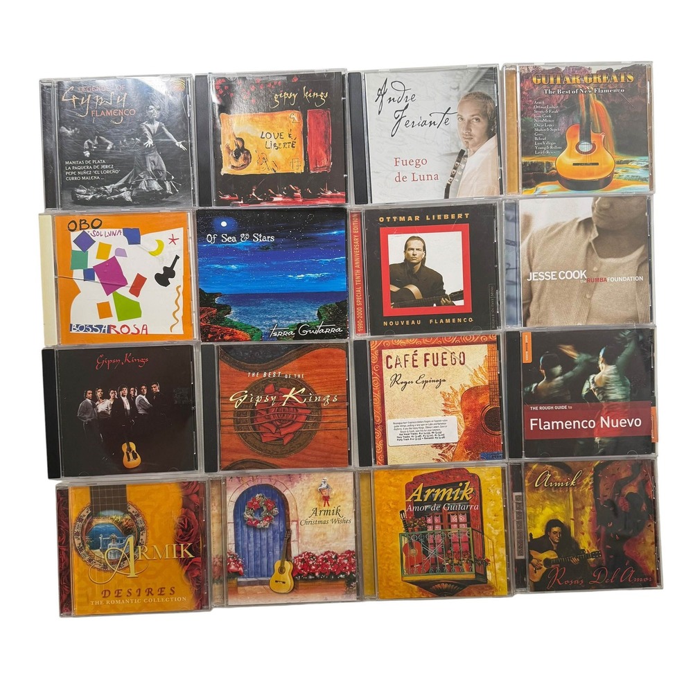 16 Flamenco Spanish Guitar CD Lot Gipsy Kings Armik Ottmar Liebert Jesse Cook